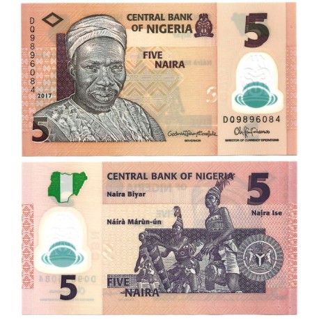 (38h) Nigeria. 2017. 5 Naira (SC)