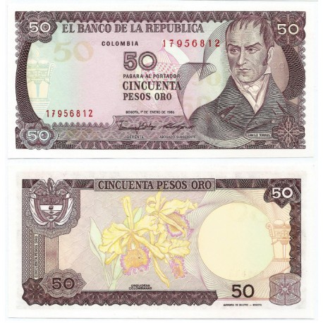 (425b) Colombia. 1986. 50 Pesos (SC)