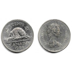 (60.2a) Canadá. 1984. 5 Cents (EBC)