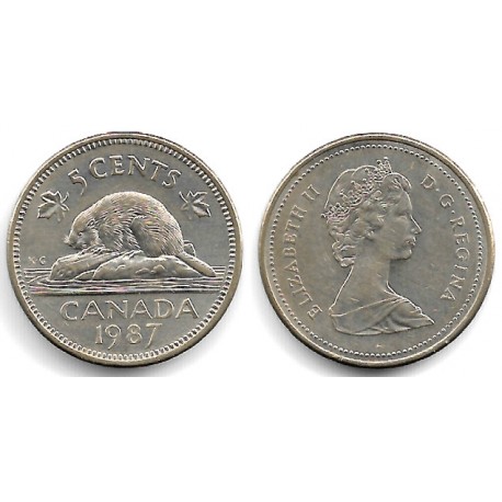 (60.2a) Canadá. 1987. 5 Cents (MBC)