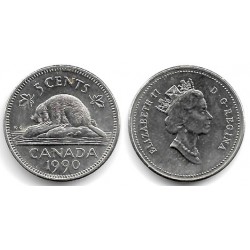 (182) Canadá. 1990. 5 Cents (EBC)