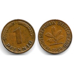 (105) Alemania. 1969(G). 1 Pfennig (MBC)