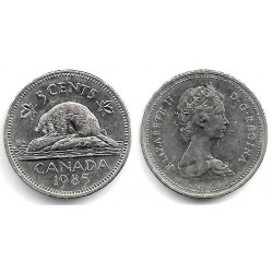 (60.2a) Canadá. 1985. 5 Cents (MBC+)