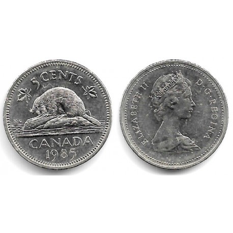 (60.2a) Canadá. 1985. 5 Cents (MBC+)