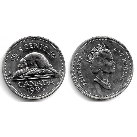 (182) Canadá. 1993. 5 Cents (EBC+)