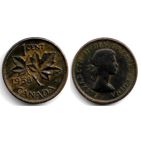 (49) Canadá. 1958. 1 Cent (BC+)