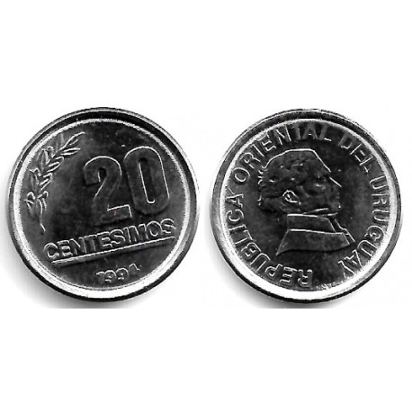 (105) Uruguay. 1994. 20 Centesimos (SC)
