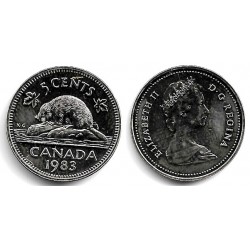(60.2a) Canadá. 1983. 5 Cents (SC-)