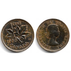 (49) Canadá. 1955. 1 Cent (BC+)