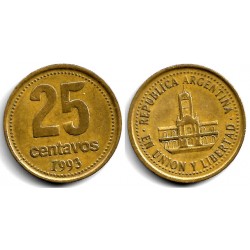 (110.2) Argentina. 1993. 25 Centavos (MBC-)