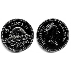 (182) Canadá. 1995. 5 Cents (SC)