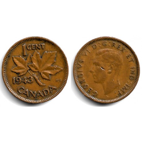 (32) Canadá. 1943. 1 Cent (BC+/MBC-)