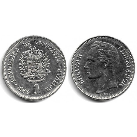 (Y52) Venezuela. 1986. 1 Bolívar (MBC)