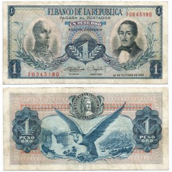 (404a) Colombia. 1959. 1 Peso (MBC/MBC-)