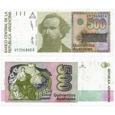 (328a) Argentina. 1988-90. 500 Australes (SC)