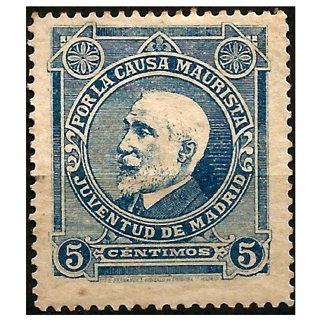 Viñeta Política. Por la Causa Maurista. Juventud de Madrid. 5 Céntimos (Nuevo, con señal de fijasellos)
