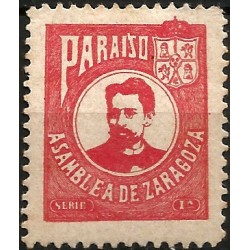 Viñeta Política.  Paraíso. Asamblea de Zaragoza. Serie 1a (Nuevos, con señal de fijasellos)