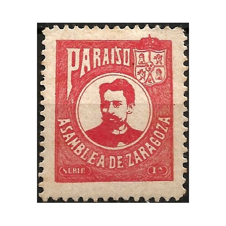 Viñeta Política.  Paraíso. Asamblea de Zaragoza. Serie 1a (Nuevos, con señal de fijasellos)