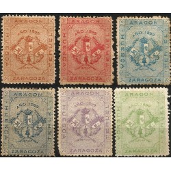 Viñetas Políticas. Aragón. Huesca, Teruel y Zaragoza. Año 1899 (Usados)