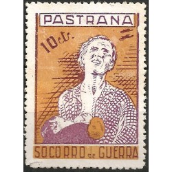 Viñeta Política. Pastrana. Socorro de Guerra. 10 Céntimos (Nuevo, sin goma y leve rotura)