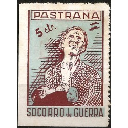 Viñeta Política. Pastrana. Socorro de Guerra. 5 Céntimos (Nuevo, sin goma)