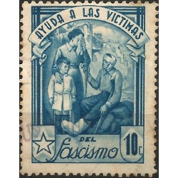 Viñeta Política. Ayuda a las Víctimas del Fascismo. 10 Céntimos (Usado)