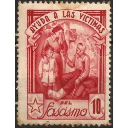 Viñeta Política. Ayuda a las Víctimas del Fascismo. 10 Céntimos (Usado)