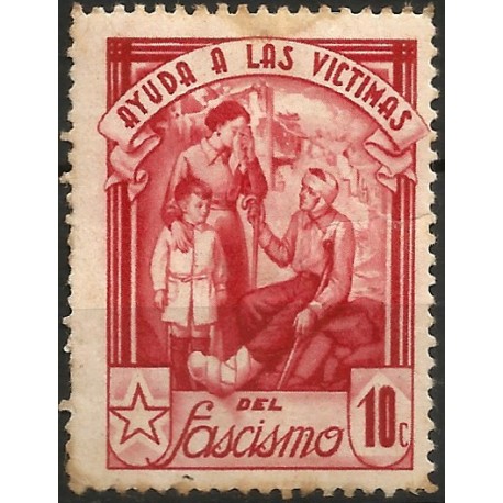 Viñeta Política. Ayuda a las Víctimas del Fascismo. 10 Céntimos (Usado)