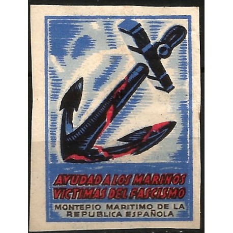 Viñeta Política. Ayudad a los Marinos Víctimas del Fascismo (Nuevo, con señal de fijasellos)