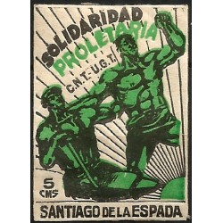 Viñeta Política. Solidaridad Proletaria. Santiago de la España. 5 Céntimos (Nuevo, con señal de fijasellos)