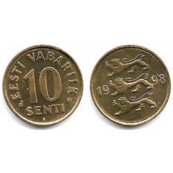 (22) Estonia. 1998. 10 Senti (SC)