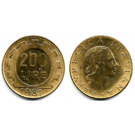 (105) Italia. 1981. 200 Lira (EBC)