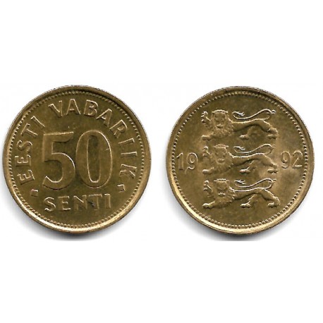 (24) Estonia. 1992. 50 Senti (SC-)