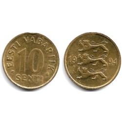 (22) Estonia. 1994. 10 Senti (MBC+)