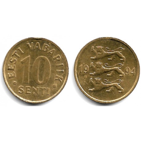 (22) Estonia. 1994. 10 Senti (MBC+)