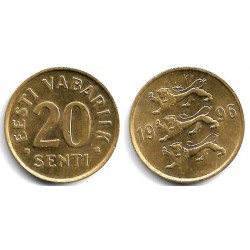 (23) Estonia. 1996. 20 Senti (SC)