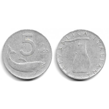(92) Italia. 1955. 5 Lira (BC)