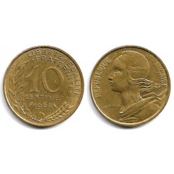(929) Francia. 1968. 10 Centimes (MBC)