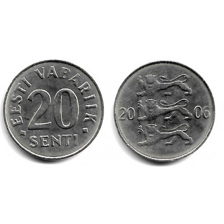 (23a) Estonia. 2006. 20 Senti (SC)