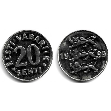 (23a) Estonia. 1999. 20 Senti (SC-)