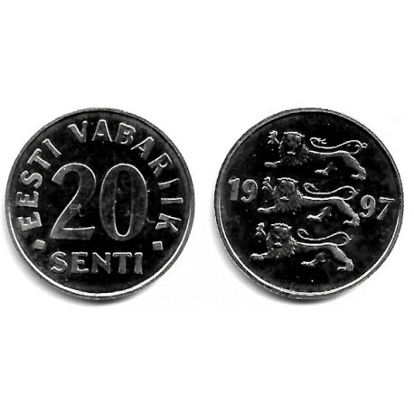 (23a) Estonia. 1997. 20 Senti (SC)