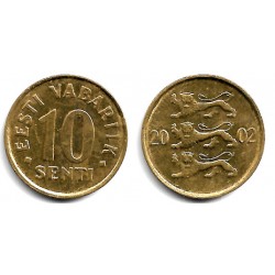 (22) Estonia. 2002. 10 Senti (EBC)
