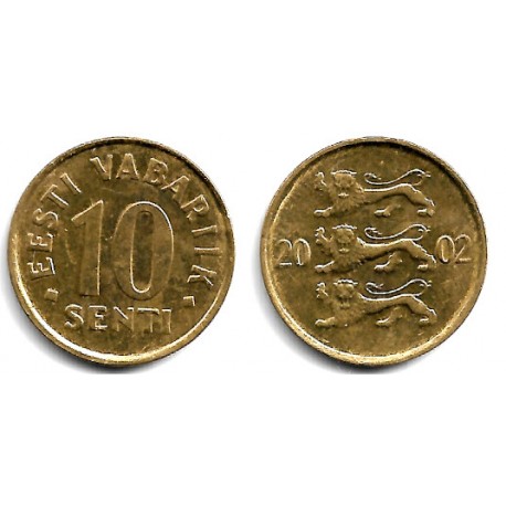 (22) Estonia. 2002. 10 Senti (EBC)