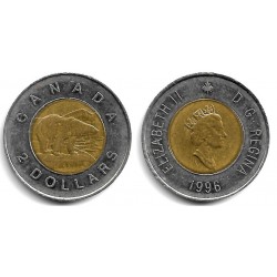 (270) Canadá. 1996. 2 Dollars (MBC)
