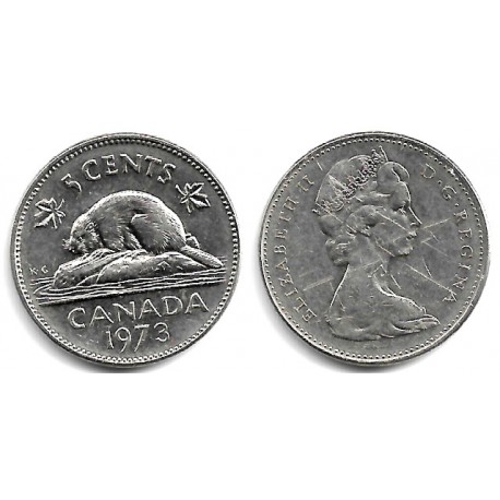 (60.1) Canadá. 1973. 5 Cents (MBC-)