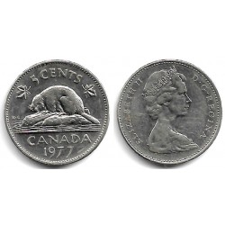 (60.1) Canadá. 1977. 5 Cents (MBC)