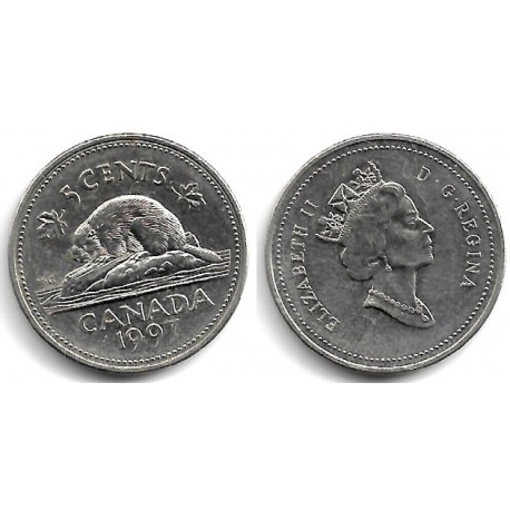 (182) Canadá. 1997. 5 Cents (MBC)