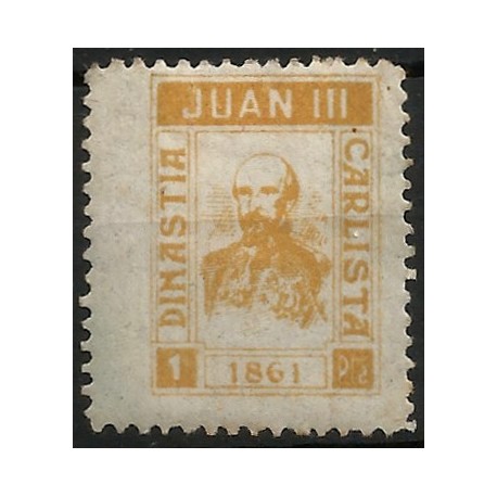 Viñeta Política. Juan III. 1861. Dinastía Carlista (Nuevo, con señal de fijasellos)