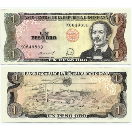 (126c) República Dominicana. 1988. 1 Peso (EBC-)