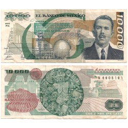 (90c) Estados Unidos Mexicanos. 1989. 10000 Pesos (MBC-/MBC)